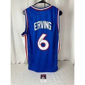 Julius "Dr. J" Erving signed autographed Philadelphia 76ers custom jersey XL JSA